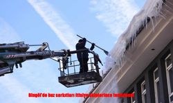 Bingöl’de Tehlike Oluşturan Buz Sarkıtlarına İtfaiye Müdahalesi