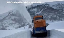 Bitlis'te köy yolları için kar seferberliği