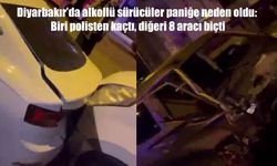 Diyarbakır’da alkollü sürücüler dehşet saçtı: Biri kaçtı, diğeri 8 araca çarptı