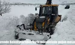 Darende Belediyesi’nden karla mücadelede yoğun mesai