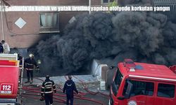 Şanlıurfa’da koltuk ve yatak üretimi yapılan atölyede yangın