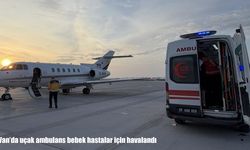 Van’da uçak ambulans bebek hastalar için havalandı