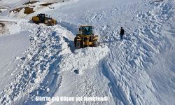 Siirt’te çığ düşen yol temizlendi