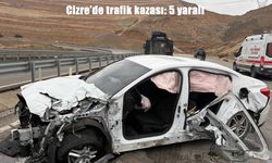 Cizre’de bir araç bariyerlere çarptı: 5 yaralı