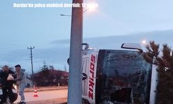 Burdur’da yolcu otobüsü devrildi: 12 yaralı