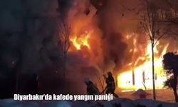 Diyarbakır’da bir kafede korkutan yangın: Müşteriler tahliye edildi