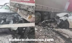Diyarbakır’da zincirleme kaza: 3 yaralı