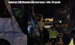 Sakarya TEM Otoyolu’nda feci kaza: 1 ölü, 19 yaralı