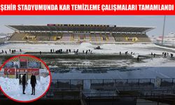 Muş Şehir Stadyumu Isparta maçına hazır: Kar temizleme çalışmaları bitti
