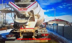 Malatya’da Beton Mikseri Yayaya Çarpt