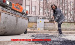 Elazığ’da asfalt yama uygulaması sürüyor