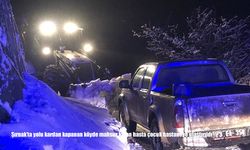 Şırnak'ta yolu kardan kapanan köyde mahsur kalan hasta çocuk hastaneye ulaştırıldı