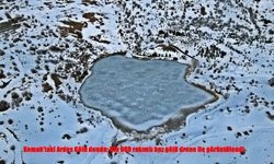 Kemah’taki Ardos Gölü buz tuttu: 1660 rakımdaki doğa harikası drone ile görüntülendi