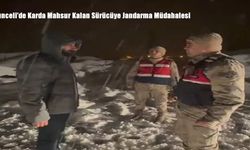 Tunceli’de Karda Mahsur Kalan Sürücüye Jandarma Müdahalesi