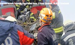 Erzurum Aşkale Yolunda Zincirleme Kaza: 11 Araç Çarpıştı, 20 Kişi Yaralandı