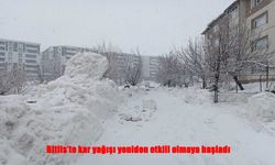 Bitlis’te Kar Yeniden Hayatı Olumsuz Etkiliyor