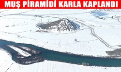 Muş’un gizemli piramidi beyaza büründü: Görenler hayran kalıyor