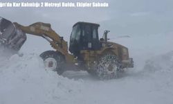 Ağrı’da Kar Kalınlığı 2 Metreyi Buldu, Ekipler Sahada