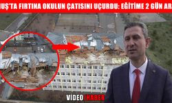 Muş’ta fırtına okulun çatısını uçurdu, okul tatil edildi