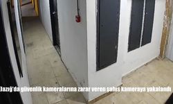 Elazığ'da güvenlik kameralarına zarar veren şahıs kameraya yakalandı