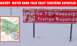 Muş’ta kar ve tipi şiddetini artırdı: Hasköy-Mutki yolu trafiğe kapatıldı