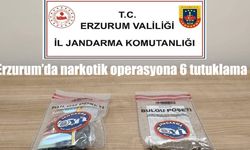 Erzurum'da narkotik operasyona 6 tutuklama