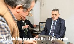45 yıllık Oltu taşı ustası Hali Aydın'a vefa
