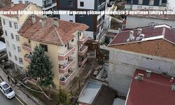 Ankara'nın Gölbaşı ilçesinde istinat duvarının çökmesi nedeniyle 5 apartman tahliye edildi