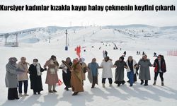 Tatvan’da Kayak Merkezi’nde renkli anlar: Kadınlar kızakla kayıp halay çekti