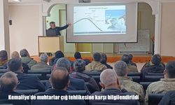 Kemaliye'de muhtarlar çığ tehlikesine karşı bilgilendirildi