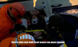 Kars'ta korkutan kaza: Takla atan araçta can pazarı