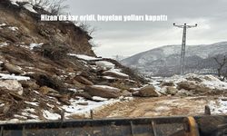 Hizan'da kar eridi, heyelan yolları kapattı