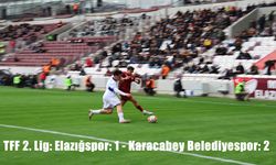 TFF 2. Lig: Elazığspor: 1 - Karacabey Belediyespor: 2