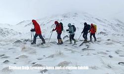 Yoğun Sis ve Kuvvetli Rüzgâr Zirveye İzin Vermedi: Süphan Dağı’nda Tırmanış Yarım Kaldı