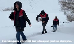 2 bin rakımda gıda seferberliği: Karlı yolları aşarak çocuklara bilgi taşıdılar