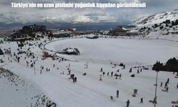 Türkiye’nin en uzun pistinde yoğunluk havadan görüntülendi