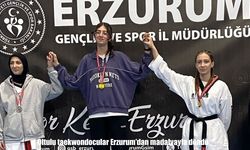 Oltulu taekwondocular Erzurum’dan madalyayla döndü
