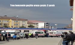 Tren hemzemin geçitte araca çarptı: 3 yaralı