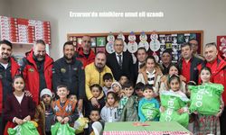 Erzurum’da “Minik Eller Üşümesin” projesiyle çocuklara destek