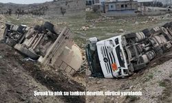 Şırnak’ta atık su tankeri devrildi: 1 yaralı