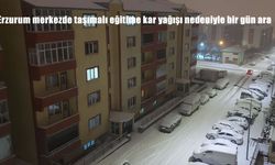 Erzurum’da eğitime kar engeli