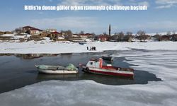 Bitlis'te 40 santimetrelik buz tabakası çözülüyor: Nazik Gölü’nde görsel şölen