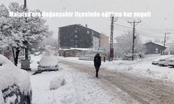 Malatya'nın Doğanşehir ilçesinde eğitime kar engeli
