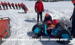Kars'ta nefes kesen çığ tatbikatı: Ekipler zamanla yarıştı