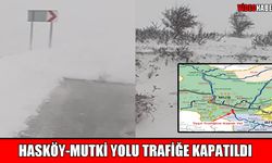 Hasköy-Mutki karayolu kar ve tipi nedeniyle ulaşıma kapandı