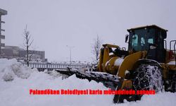 Palandöken Belediyesi Karla Mücadelede Tam Kadro Sahada