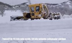 Tunceli’de 143 köy yolundan 85’i ulaşıma açıldı