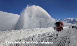 Karabet Geçidi'nde kar kalınlığı 2 metreyi geçti