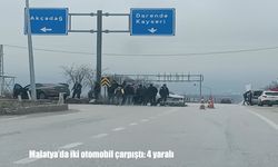 Malatya'da iki otomobil çarpıştı: 4 yaralı