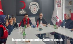 Erzurum’da hayır çarşısı geliri Gazze’ye gönderildi